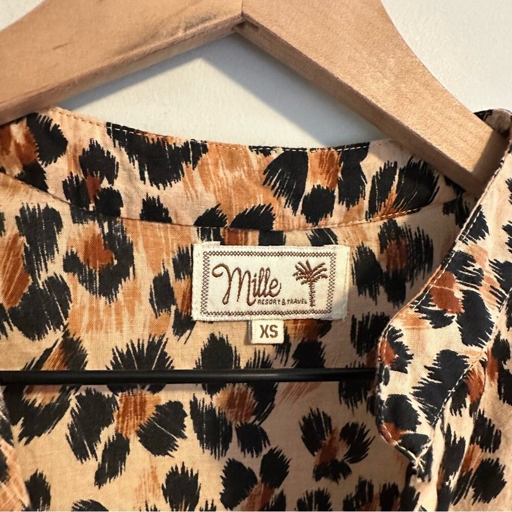 Tuckernuck Mille Resort & Travel Brown Leopard Cheetah Animal Mini Dress XS - Picture 12 of 12